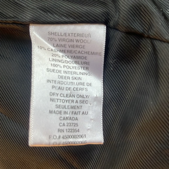 Aritzia Babaton XXS Wool/Cashmere blend coat black - Picture 6 of 6